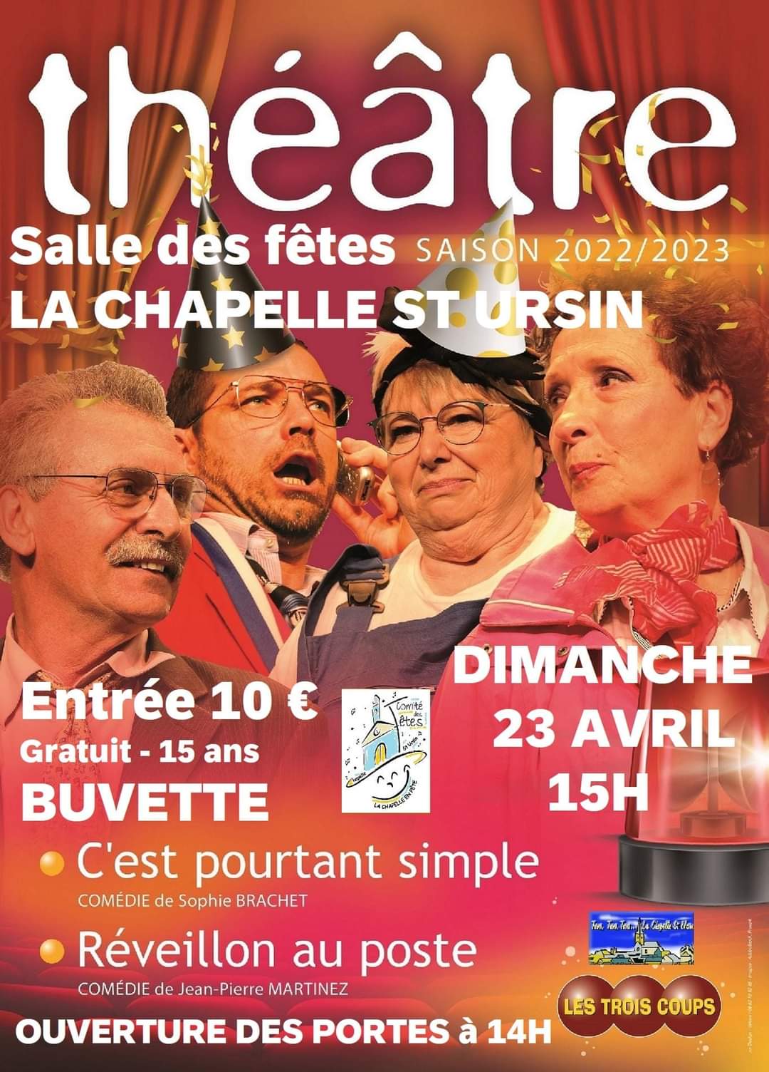 Théâtre dimanche 23 avril 2023 – La Chapelle-Saint-Ursin